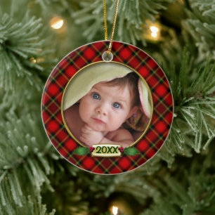 Baby's First Christmas Photo Frame Ceramic Tree Decoration
