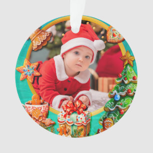 Baby's First Christmas Photo Holiday Keepsake Ornament