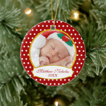 Baby's First Christmas Photo Ornament