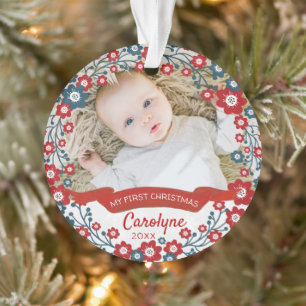 Baby's First Christmas Photo Ornament
