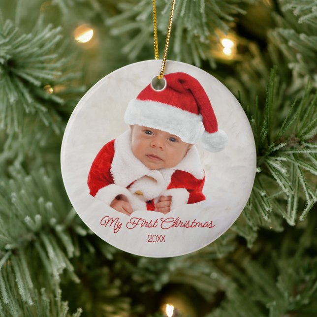 Baby's First Christmas Photo Ornament (Tree)