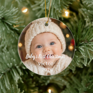 Baby's First Christmas Photo Ornament 2026