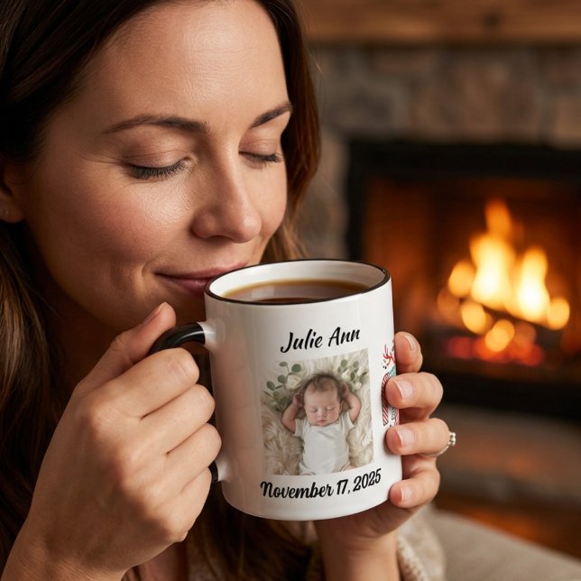 Baby's First Christmas Photo Personalise Mug (Creator Uploaded)