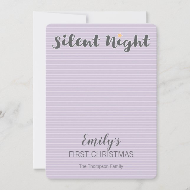 Baby's First Christmas Photo personalized Holiday Card (Front)