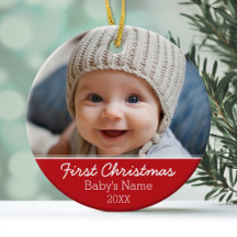 Baby's First Christmas Photo - Single Sided