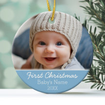 Baby's First Christmas Photo - Single Sided