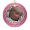 Baby's First Christmas Pink Photo Ornament