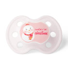 Baby's First Christmas Pink Snowman Monogram