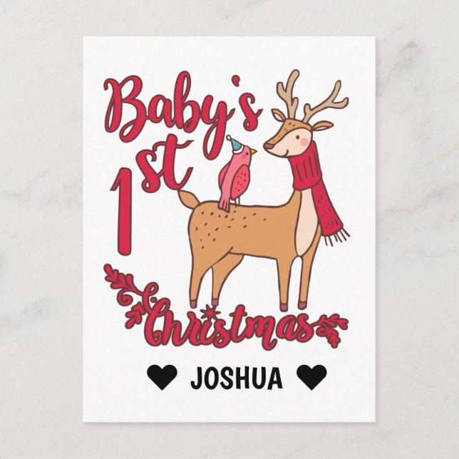 Baby's First Christmas Postcard (Front)