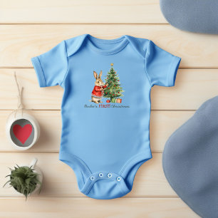 Baby's First Christmas Rabbit Tree Decorations Baby Bodysuit