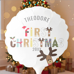 Baby's First Christmas Reindeer Balloon