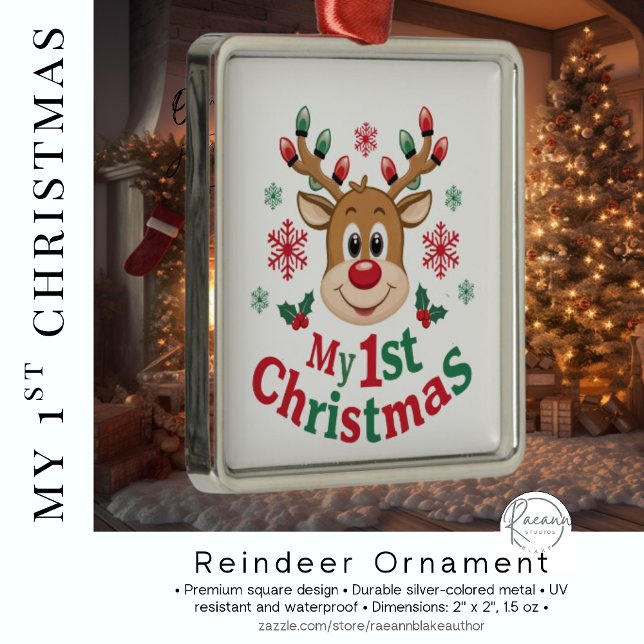 Baby's First Christmas Reindeer Ornament (Creator Uploaded)