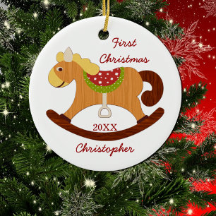 Baby's First Christmas Rocking Horse Ornament