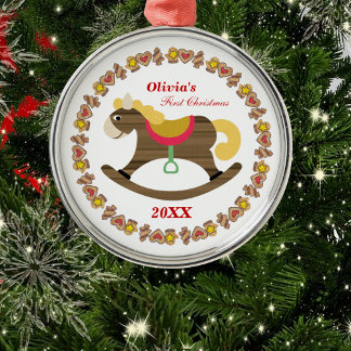 Baby's First Christmas Rocking Horse Ornament