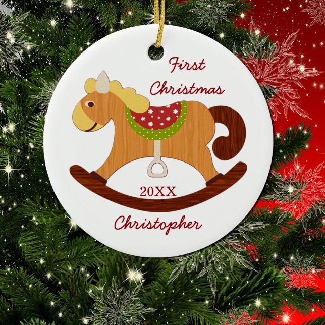 Baby's First Christmas Rocking Horse Ornament (Creator Uploaded)