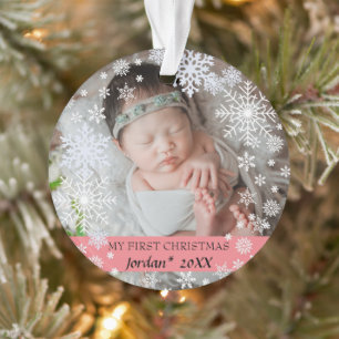 Baby's first christmas snowflakes  ornament