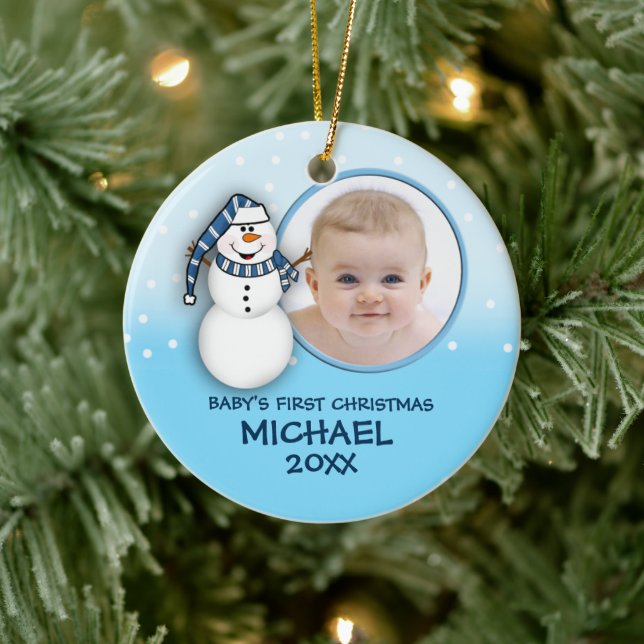 Baby's First Christmas Snowman Ornament (Tree)