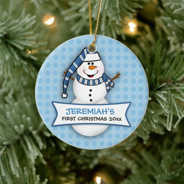 Baby's First Christmas Snowman Ornament (Tree)