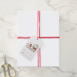 Baby's First Christmas Square Sticker Gift Tags