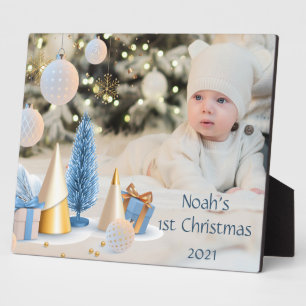 Baby's First Christmas Tabletop Plaque with Easel