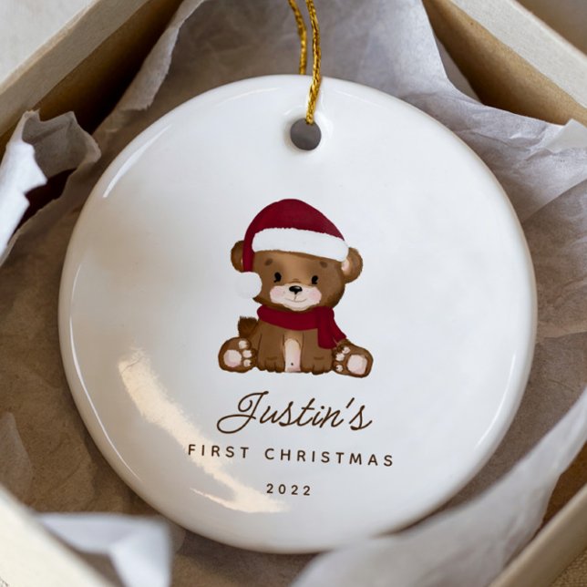 Baby's First Christmas Teddy Bear Ceramic Tree Decoration (Creator Uploaded)