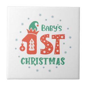 Baby's First Christmas  Tile