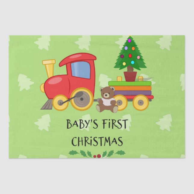 Baby's First Christmas Tissue Paper (Front)