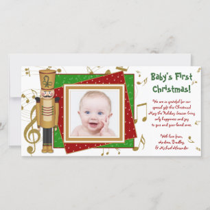 Baby's First Christmas Toy Soldier Photo Cards