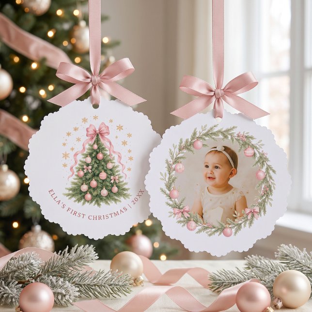 Baby's First Christmas Tree Decoration Card (Creator Uploaded)