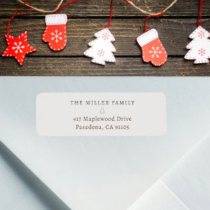 Baby's First Christmas Tree Simple Return Address