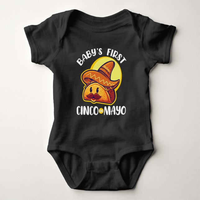 Baby's First Cinco de Mayo Baby Bodysuit (Front)