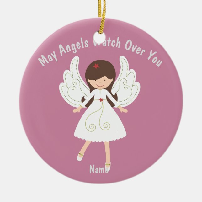 Baby's First Communion, Baptism, Godchild PHOTO Ceramic Tree Decoration (Front)