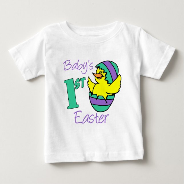 Baby's First Easter Hatching Egg Baby T-Shirt (Front)