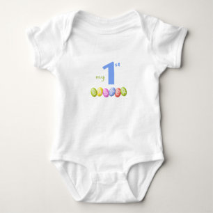 Baby's first Easter shirt with coloful Easter eggs