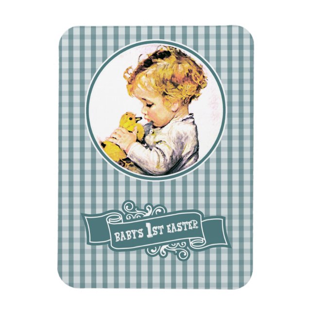 Baby's First Easter. Vintage Baby Boy   Magnet (Vertical)