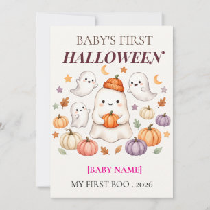 Baby's First Halloween 2026 Personalised Cute  Invitation