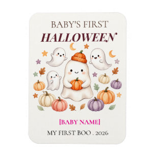 Baby's First Halloween 2026 Personalised Cute Magnet