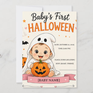 Baby's First Halloween Party Invitation