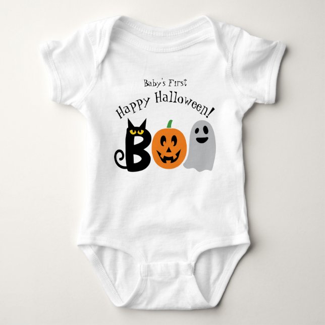 Baby's First Happy Halloween Bodysuit (Front)