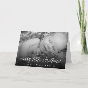 Baby's First Merry Little Christmas Photo Card