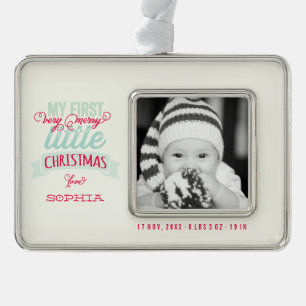 Baby's First Merry Little Christmas Photo Ornament