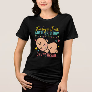 Baby's First Mother's Day Cute T-Shirt Tri-Blend Shirt