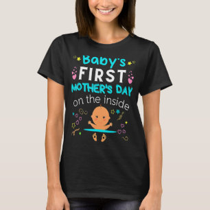 Baby's First Mother's Day On The Inside Boy Pregna T-Shirt