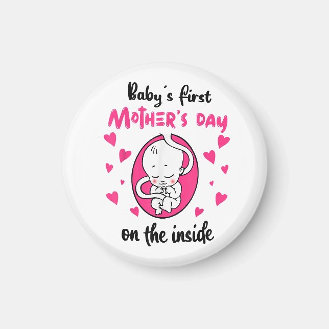Baby's First Mother's Day On The Inside Magnet (Front)