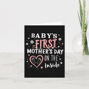 Babys First Mothers Day On The Inside Pregnant Mum Card