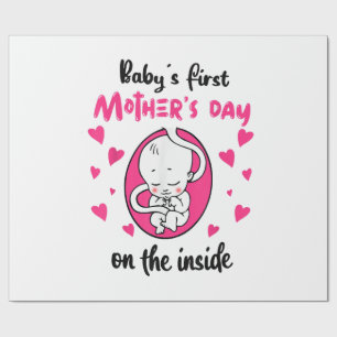 Baby's First Mother's Day On The Inside Wrapping Paper