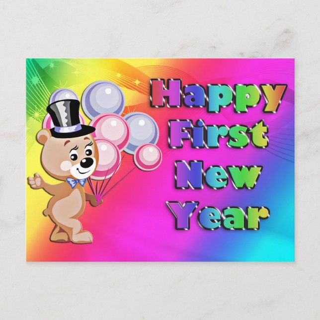 Baby's First New Year Postcard (Front)