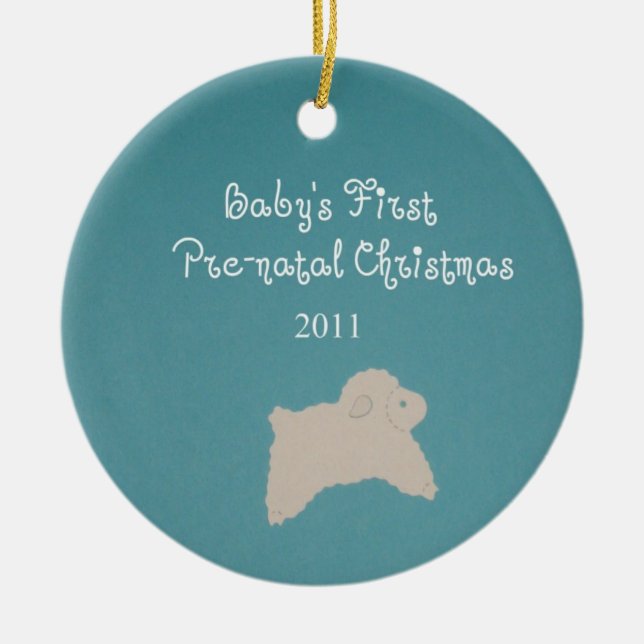 Baby's First Pre-natal Christmas 2011 Ceramic Tree Decoration (Front)