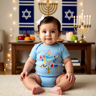 🍯 🍎🐟 Baby's First Rosh Hashanah Baby Bodysuit