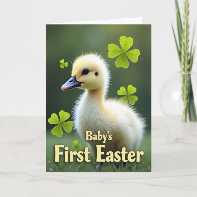 Babys First Springtime Bird Card (Front)
